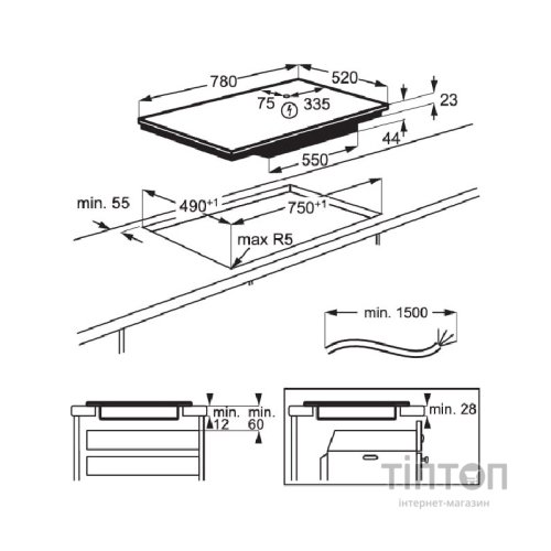 Варочна поверхня Electrolux EIV83443BW