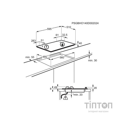 Варочна поверхня Electrolux KGS6436RK