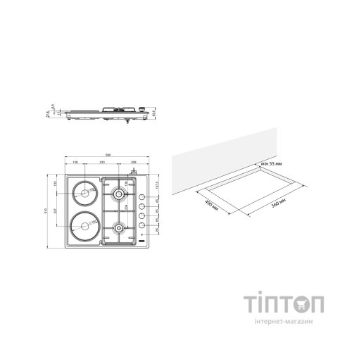Варочна поверхня Eleyus DUO 60 IS H2 EF