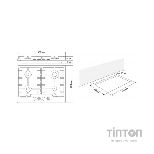 Варочна поверхня Eleyus GRACIA 60 IS CF