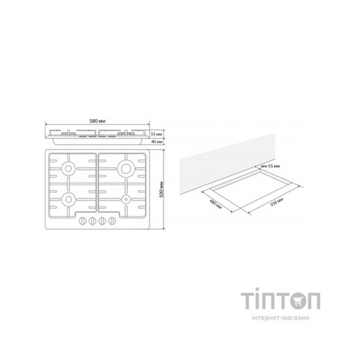 Варочна поверхня Eleyus GRACIA 60 WH EF