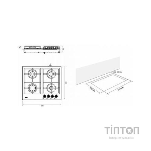 Варочна поверхня Eleyus INGA 60 WH CF