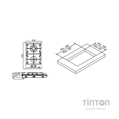 Варочна поверхня Eleyus NEO 30 BL CF