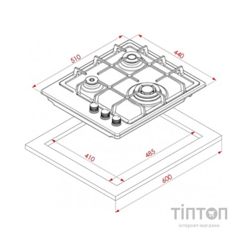 Варочна поверхня Eleyus RIO 45 WH CF