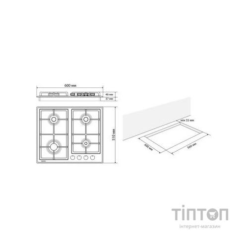 Варочна поверхня Eleyus SILVA 60 BG+RB CF
