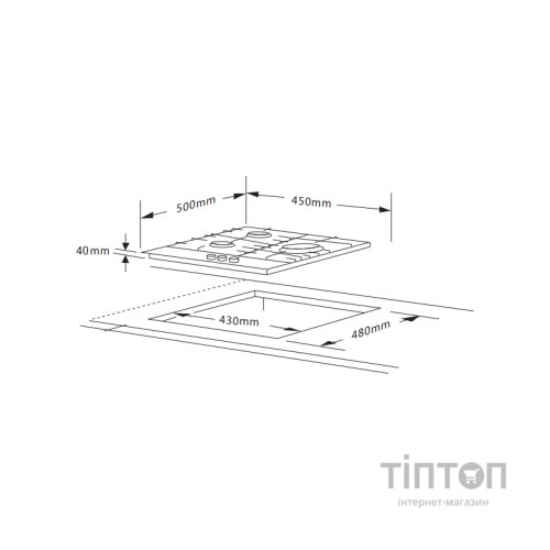 Варочна поверхня Interline HGG 744 FGT BA
