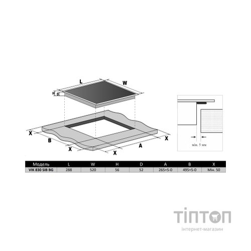 Варочна поверхня Interline VIK 830 SIB BG