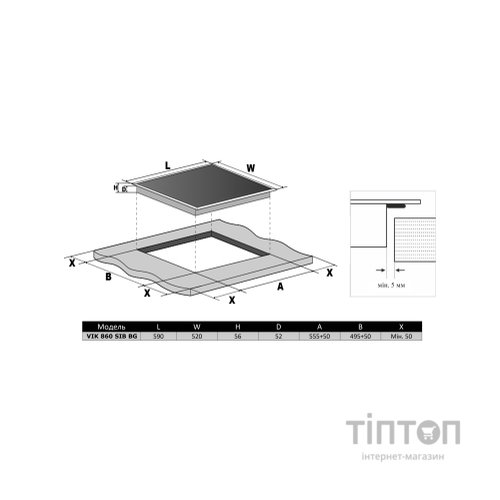 Варочна поверхня Interline VIK 860 SIB BG