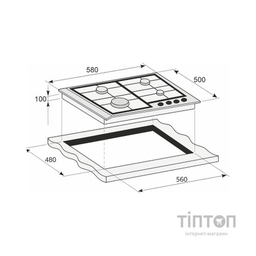 Варочна поверхня PRIME Technics PGH 50016 FIXC