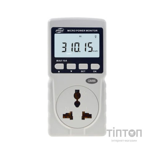 Ватметр Benetech побутовий 10A (GM86)