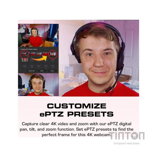 Веб-камера AVerMedia Live Streamer CAM PW513 4K Black (61PW513000AC)