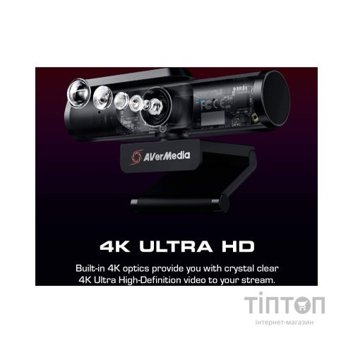 Веб-камера AVerMedia Live Streamer CAM PW513 4K Black (61PW513000AC)