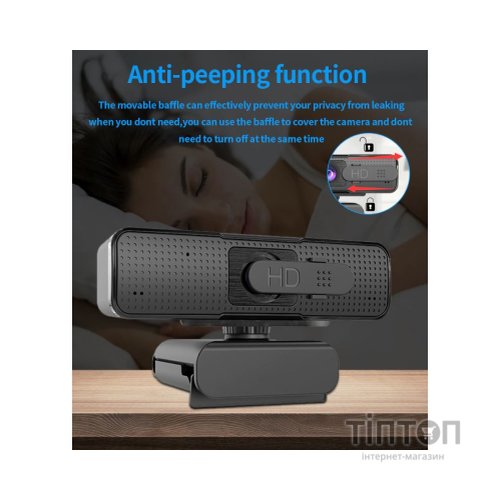 Веб-камера Dynamode 2K Full HD 1080p 1920х1080 (H701 black)