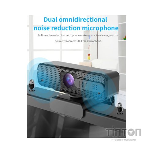 Веб-камера Dynamode 2K Full HD 1080p 1920х1080 (H701 black)