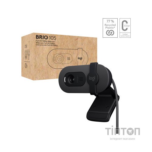 Веб-камера Logitech Brio 105 Full HD 1080p Graphite (960-001592)