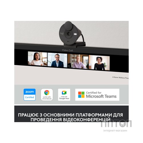Веб-камера Logitech Brio 300 FHD Graphite (960-001436)