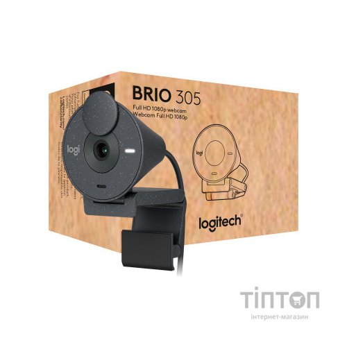Веб-камера Logitech Brio 305 FHD for Business Graphite (960-001469)