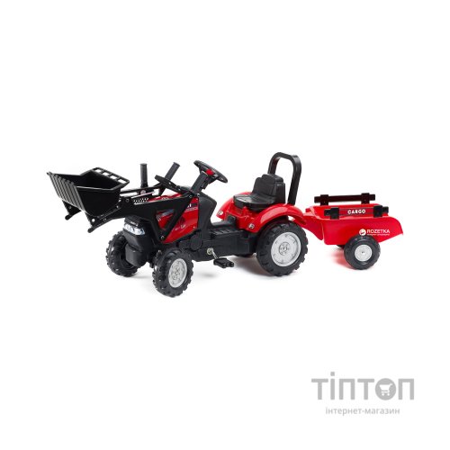 Веломобіль Falk Case Ih Maxxum трактор на педалях червоний (961AM)