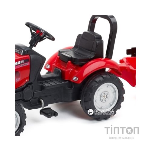 Веломобіль Falk Case Ih Maxxum трактор на педалях червоний (961AM)