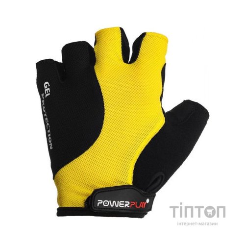 Велорукавиці PowerPlay 5028 Black/Yellow M (5028B_M_Yellow)