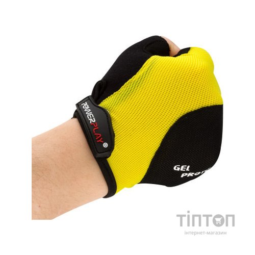 Велорукавиці PowerPlay 5028 Black/Yellow M (5028B_M_Yellow)
