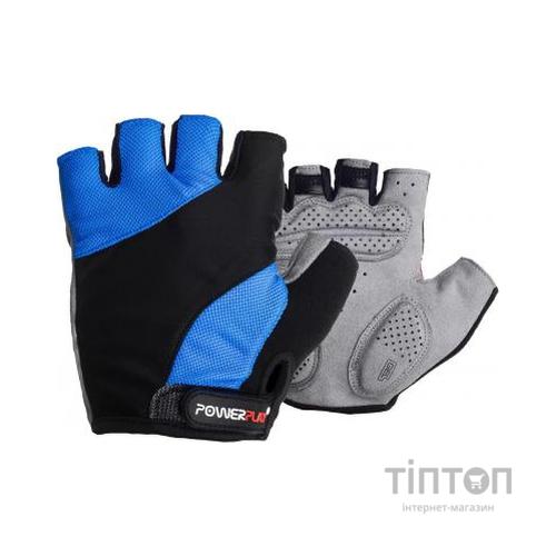 Велорукавиці PowerPlay 5041 Black/Blue L (5041B_L_Blue)