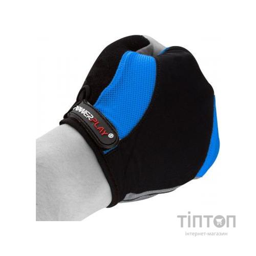 Велорукавиці PowerPlay 5041 Black/Blue L (5041B_L_Blue)
