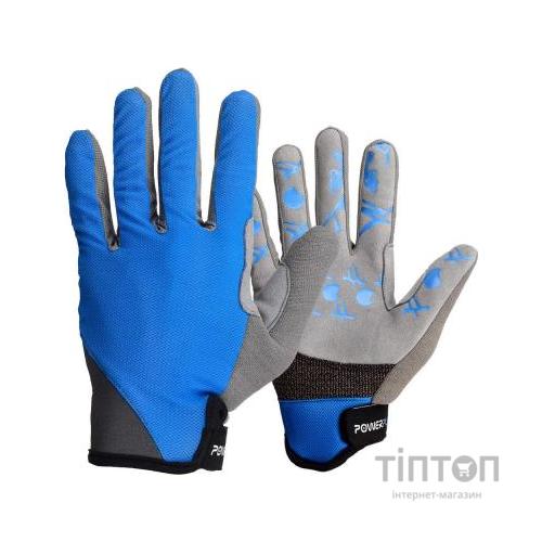 Велорукавиці PowerPlay 6566 Blue L (6566_L_Blue/Grey)
