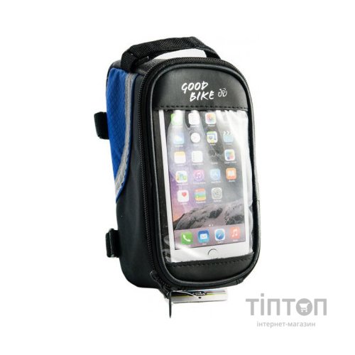 Велосумка нарамна Good Bike під смартфон 4,8 Black/Blue (94882-IS)