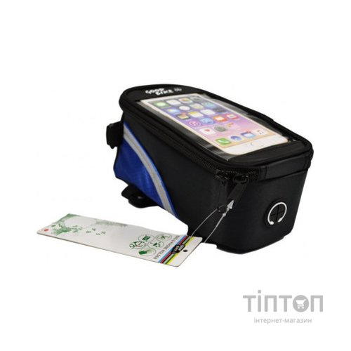 Велосумка нарамна Good Bike під смартфон 4,8 Black/Blue (94882-IS)