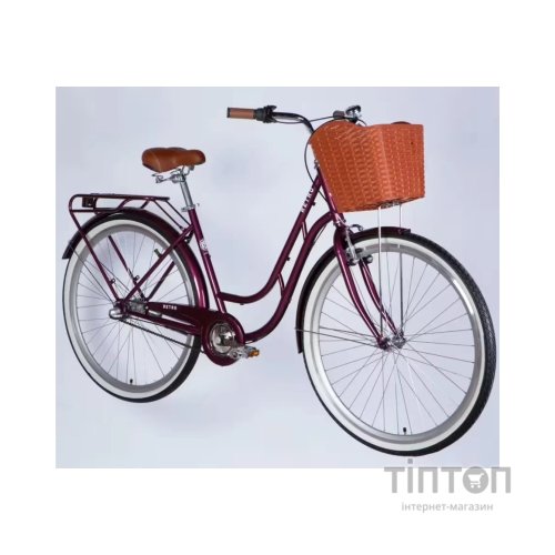 Велосипед Dorozhnik 28" RETRO PH рама-19" ST 2026 малиновий (OPS-D-28-552)