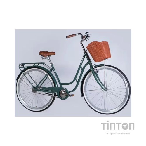 Велосипед Dorozhnik 28" RETRO Velosteel рама-19" ST 2026 зелено-сірий (OPS-D-28-545)