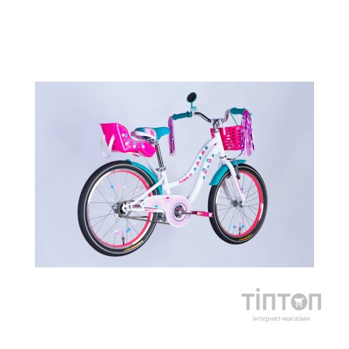 Велосипед Formula 20" Kid FLOWER PREMIUM BH рама-10" ST 2026 білий з рожевим та бірюзовим (OPS-FRK-20-244)