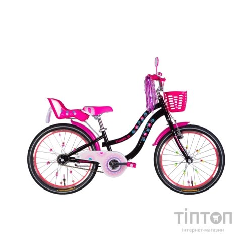 Велосипед Formula 20" Kid FLOWER PREMIUM BH рама-10" ST 2026 чорний з рожевим (OPS-FRK-20-242)