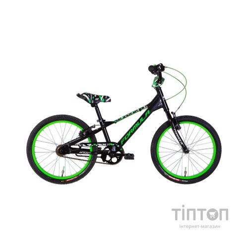 Велосипед Formula 20" Kid SLIM BH рама-10" AL 2026 чорний з зеленим (OPS-FRK-20-259)