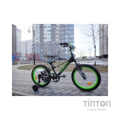 Велосипед Formula 20" Kid SLIM BH рама-10" AL 2026 чорний з зеленим (OPS-FRK-20-259)