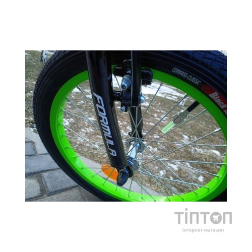 Велосипед Formula 20" Kid SLIM BH рама-10" AL 2026 чорний з зеленим (OPS-FRK-20-259)