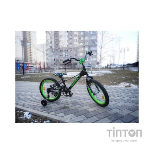 Велосипед Formula 20" Kid SLIM BH рама-10" AL 2026 чорний з зеленим (OPS-FRK-20-259)