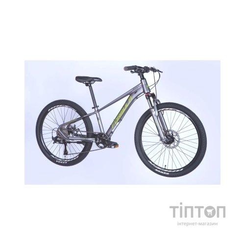 Велосипед Formula 24" ZEPHYR 3.0 DD CS рама-12" AL 2026 сірий з зеленим (OPS-FR-24-447)