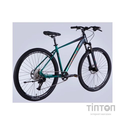 Велосипед Formula 29" ZEPHYR 1.0 HDD рама-19" AL 2026 темно-сріблястий з зеленим (OPS-FR-29-449)