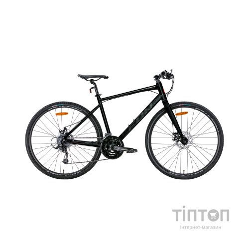 Велосипед Leon 28" HD-80 DD рама-21" 2022 Black/Grey (OPS-LN-28-022)