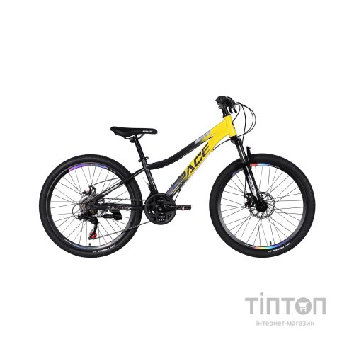Велосипед Space 24" AURORA DD FR рама-12" ST 2026 жовто-чорний (OPS-SP-24-078)