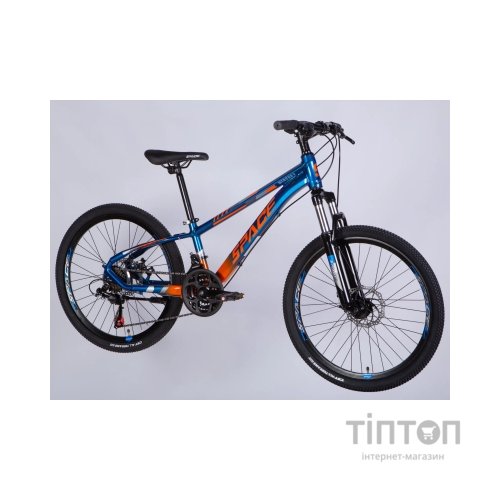 Велосипед Space 24" MERCURY DD FR рама-11" AL 2026 синьо-помаранчевий (OPS-SP-24-062)