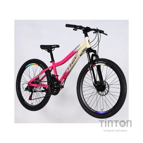 Велосипед Space 26" AURORA DD FR рама-13" ST 2026 біло-рожевий (OPS-SP-26-095)
