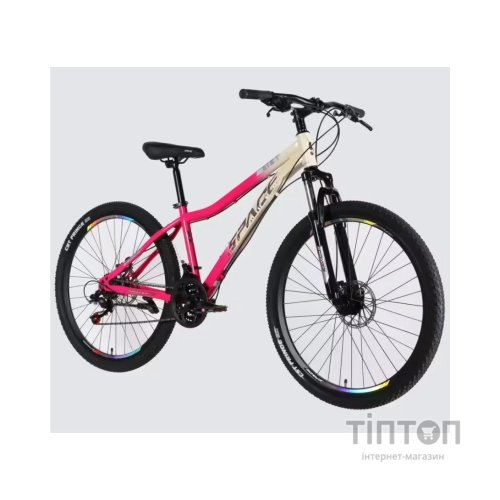 Велосипед Space 27.5" AURORA DD FR рама-15" ST 2026 біло-рожевий (OPS-SP-27.5-092)