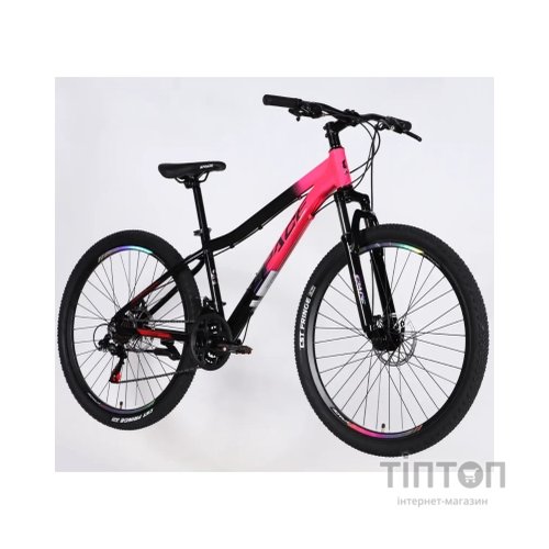 Велосипед Space 27.5" LYRA DD FR рама-15" AL 2026 рожево-чорний (OPS-SP-27.5-094)