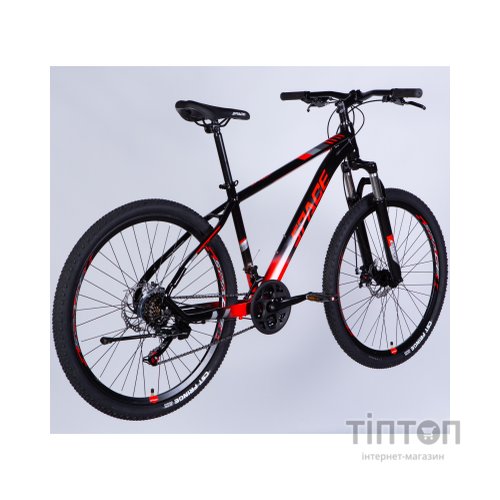 Велосипед Space 27.5" MERCURY DD FR рама-17" AL 2026 чорно-червоний (OPS-SP-27.5-076)