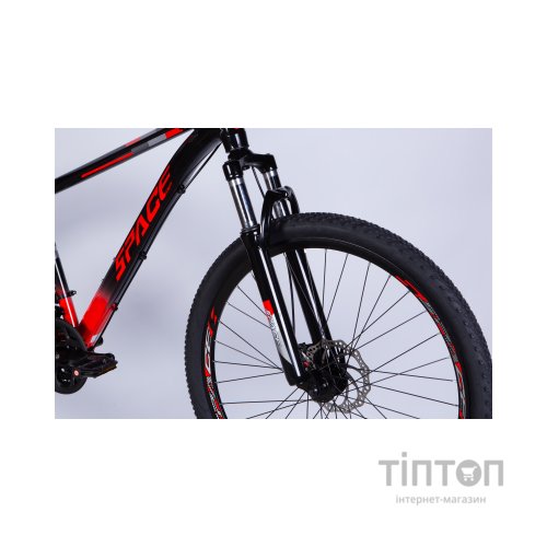Велосипед Space 27.5" MERCURY DD FR рама-17" AL 2026 чорно-червоний (OPS-SP-27.5-076)