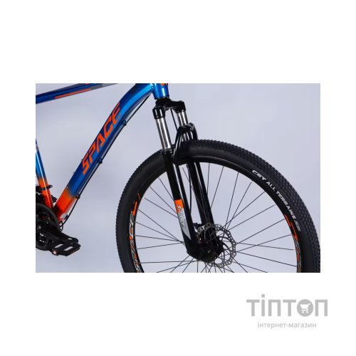Велосипед Space 27.5" MERCURY DD FR рама-17" AL 2026 синьо-помаранчевий (OPS-SP-27.5-073)