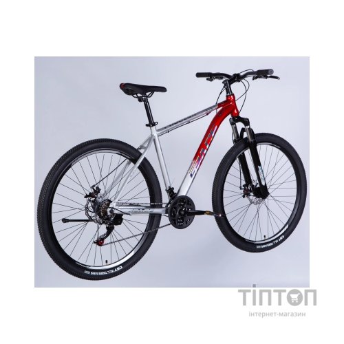 Велосипед Space 27.5" PHAETON DD FR рама-19" AL 2026 сріблясто-червоний (OPS-SP-27.5-085)